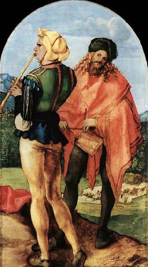 Albrecht Durer Two Musicians oil painting image
